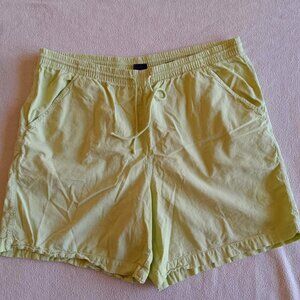 ERIKA - XL, Lime green vintage 90s shorts with drawstring waist